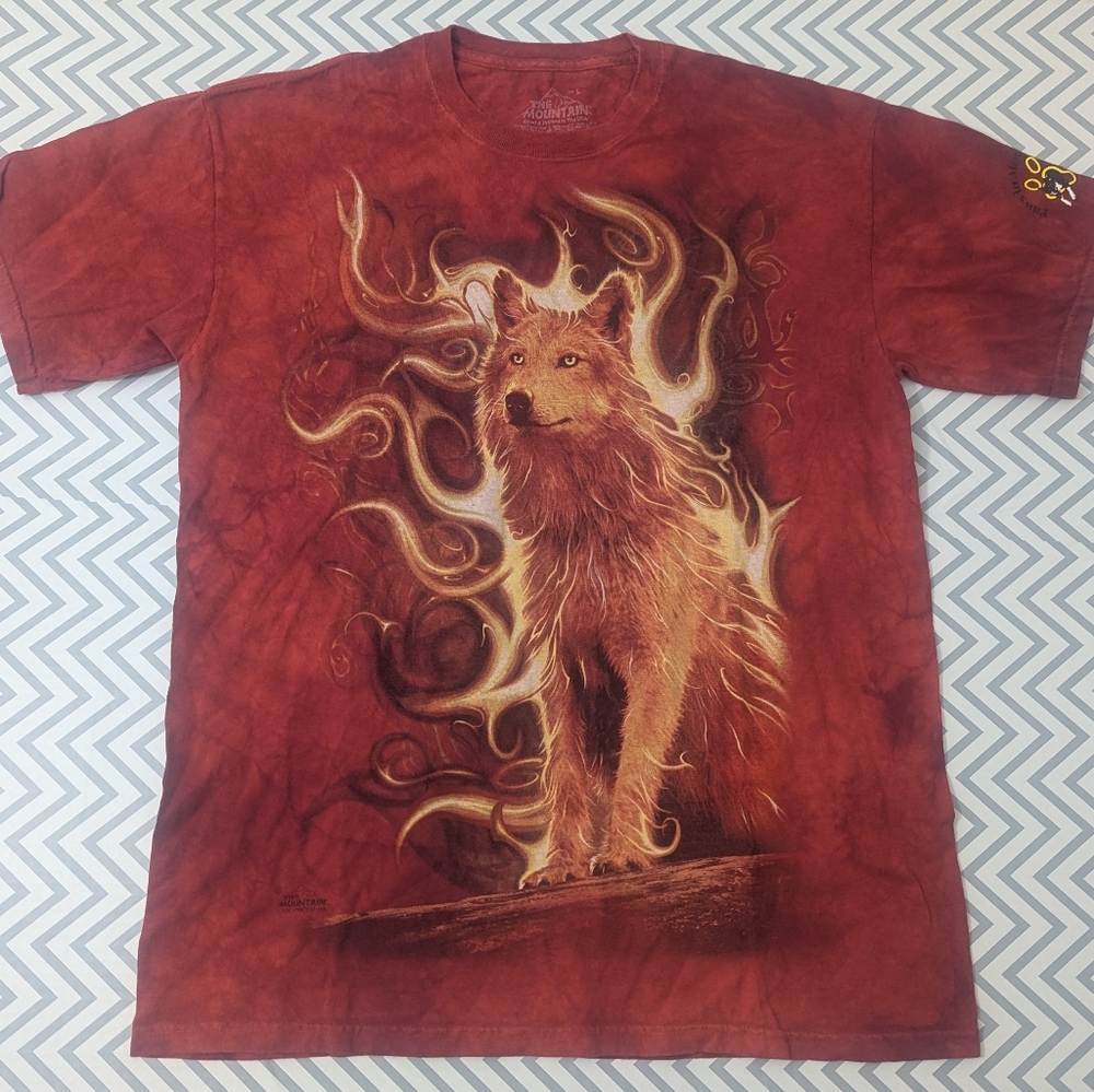 The Mountain Deep Red Graphic Tee